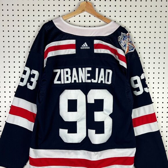 Mike Zibanejad Rangers Jersey Size 54 NHL Hockey Adidas New York Winter Classic - Picture 3 of 8